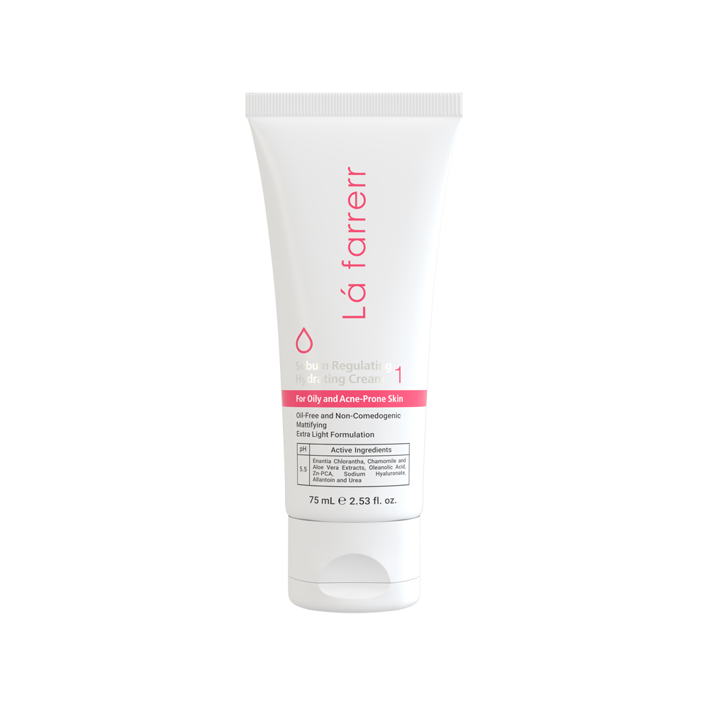 تصویر کرم مرطوب کننده و کنترل کننده چربی لافارر مناسب پوست چرب کد 1 حجم 75 میل